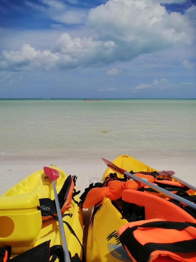 Hotel Mayari Holbox Dış mekan fotoğraf Kayak on the beach